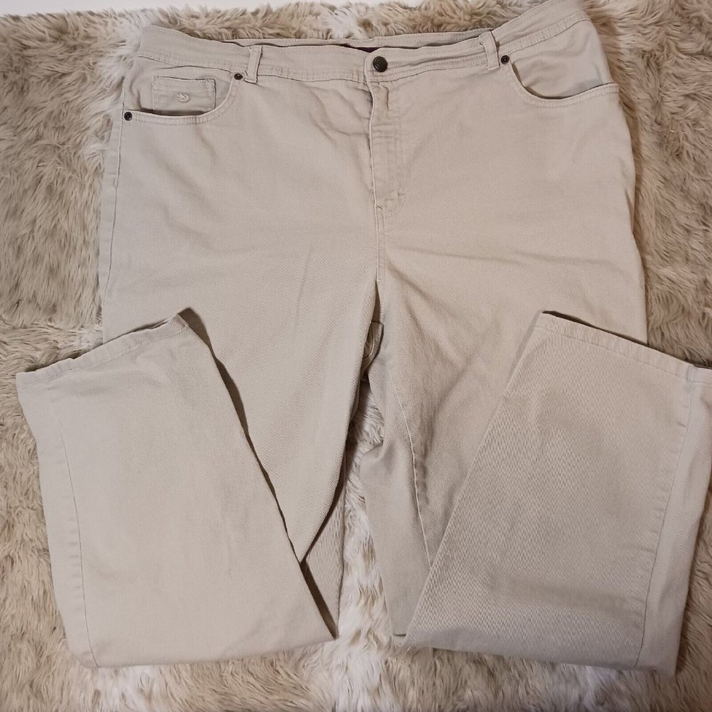 Gloria Vanderbilt Jeans Women’s Size 22W Beige Straight Leg